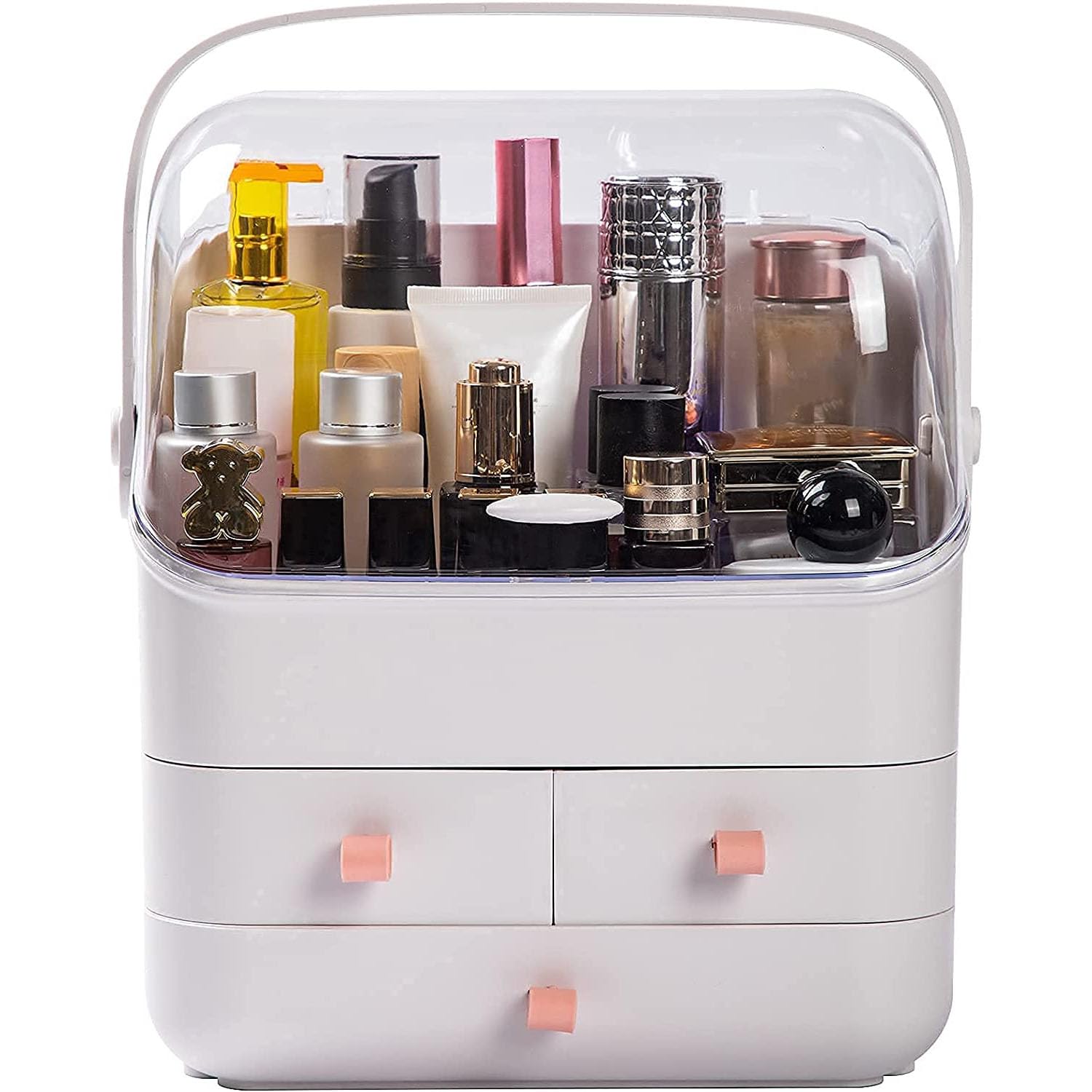 LARGE MAKEUP COSMETIC ORGANISER DRESSING TABLE MAKE UP HOLDER TIDY STORAGE BOX