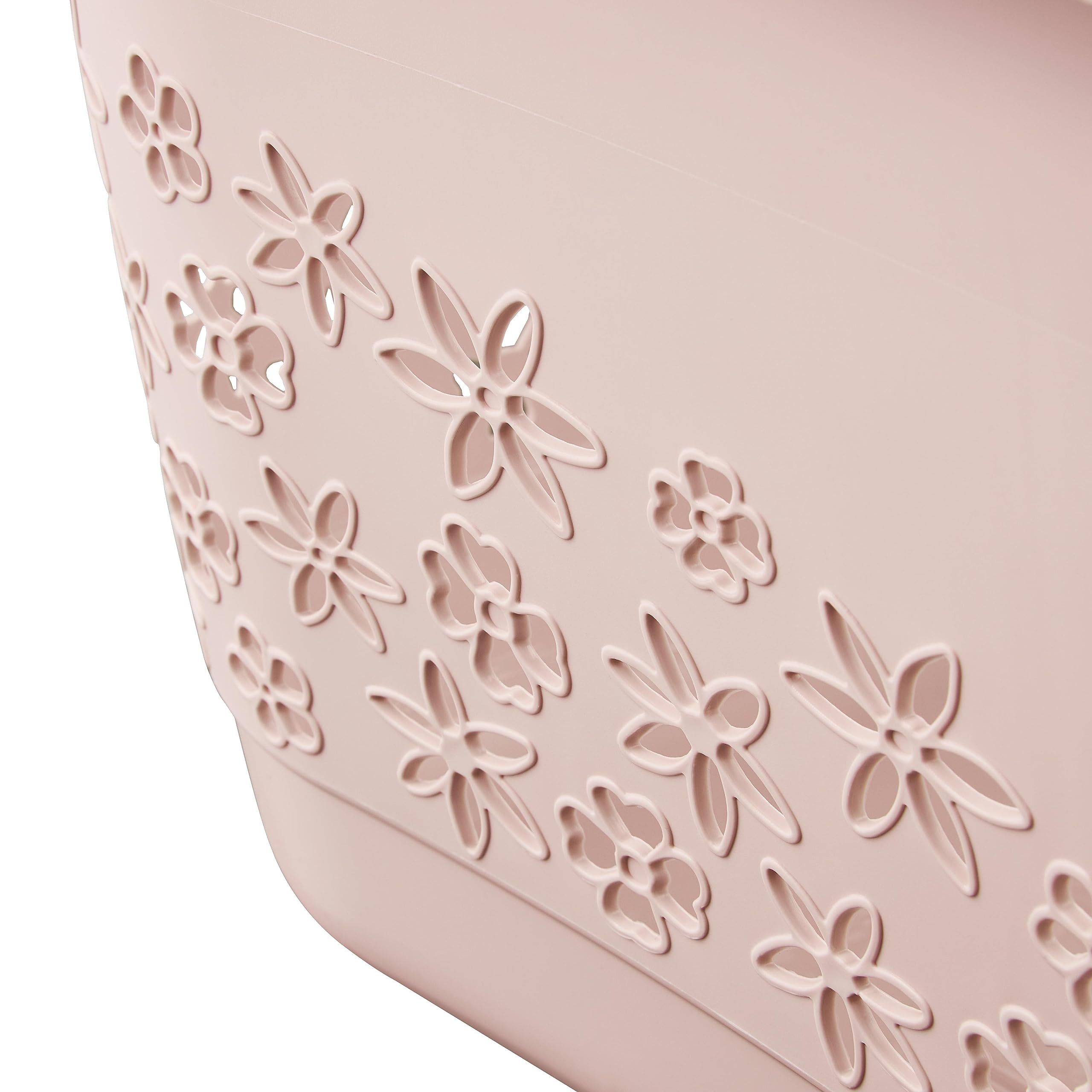 keeeper Cesta per il Bucato Ergonomica con Decorazione Permeabile all'Aria, Morbidi Manici Antiscivolo, 50 L, Lasse, Nordic Pink (Rosa)