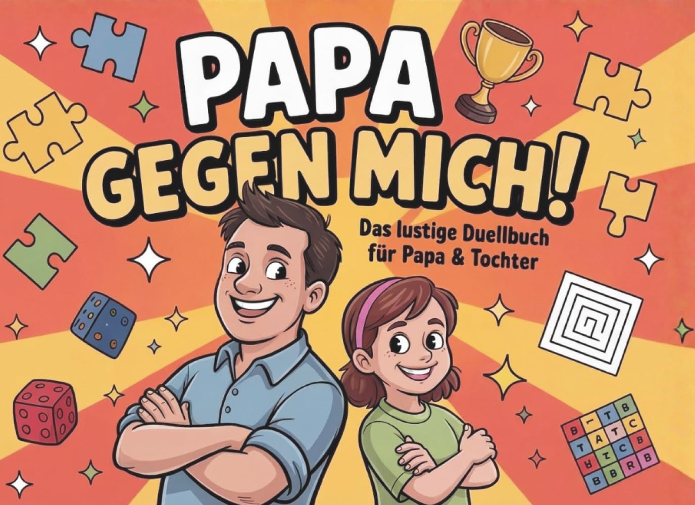 Papa gegen mich! – Das lustige Duellbuch für Papa & Tochter ab 8 Jahren | Papa Geschenk für gemeinsame Zeit mit 25 Spielen und Rätseln