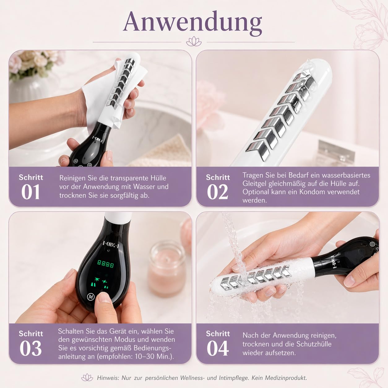 Cool-i ® Vaginaltrainer mit EMS & Lichtanwendung – Rot-/Blaulicht, 16 Elektroden – Ergonomisch, tragbar, für Frauen zur Unterstützung der Beckenbodenpflege