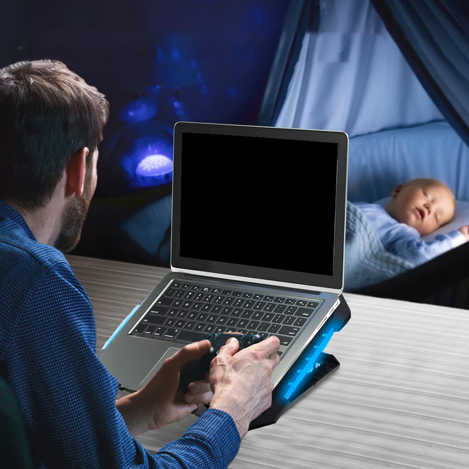 chłodzący RGB | chłodzący na laptopa z RGB | Regulowany