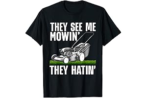 Landscaper Accessories: Humorous Lawn Mowing T-Shirt for Gardening Enthusiasts