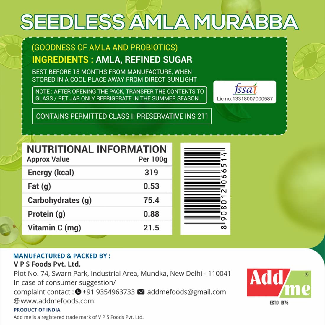Add me Seed less Amla Murabba Candy Sweet Amala, 750 gm Immunity boosters for Family - Image 6 thumbnail