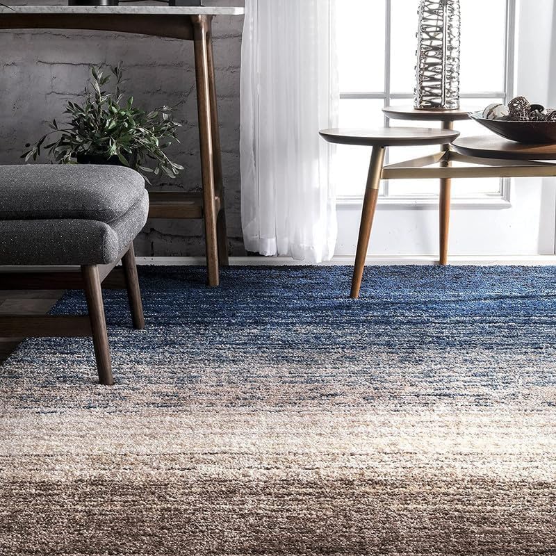 Image of Shaggy Carpet for Living Room 6X9 FEET Fluffy Plush Area Rug, Thick Fur Floor Carpet Modern Cozy Rug for Home Decor, Kids Room Bedside Hall, Durable Comfortable Shaggy Rug (Multi Navy)