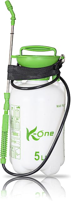 K-One 5L Garden Pump Action Pressure Sprayer For Water Fertilizers Pesticides Weed Killer Pressure Relief Valve