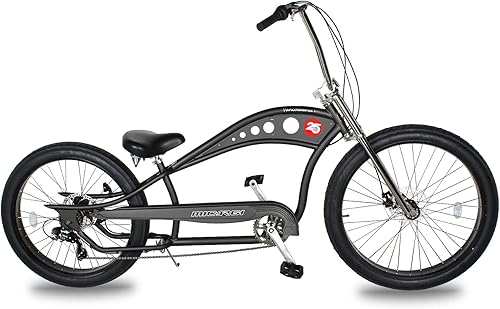 Miniatura 6 de MICARGI Vancouver - 26 bicicletas de crucero completas con marco de acero elástico, de una sola velocidad y 7 velocidades, manillares de altura alta