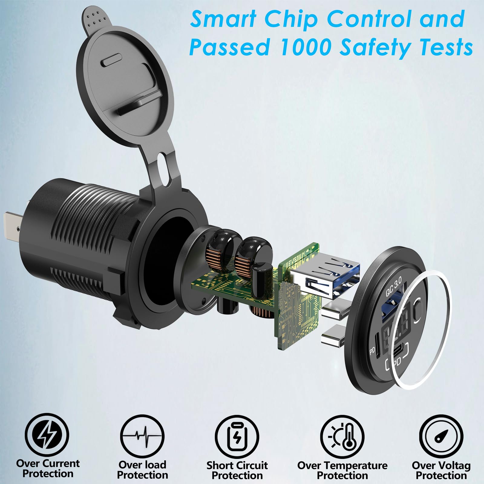 Enchufe de cargador USB de 12 V