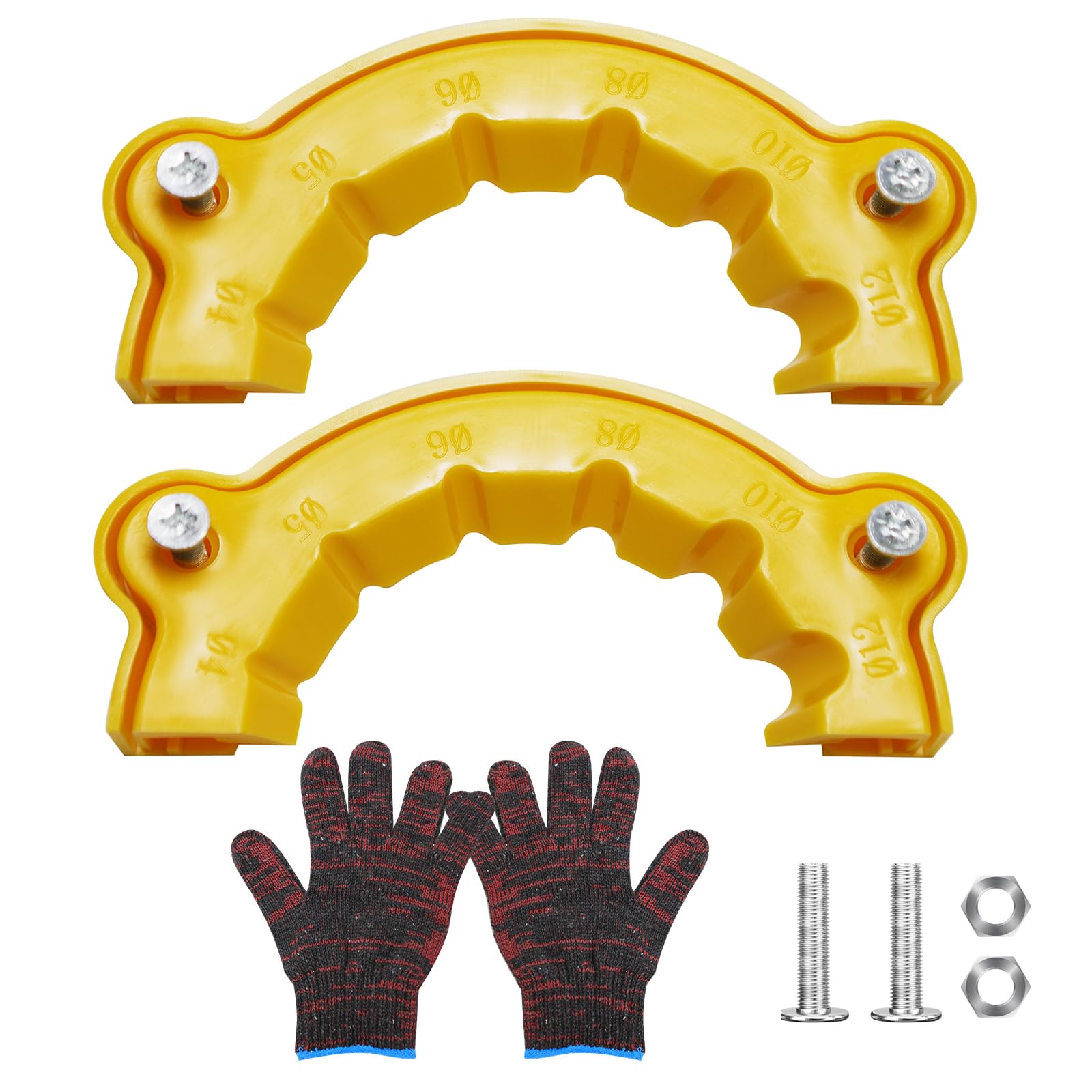 Drill Bit Sharpener Attachment Set, 2 Pack, Yellow Plastic, Multiple Angle Grinding Tool with Hardware