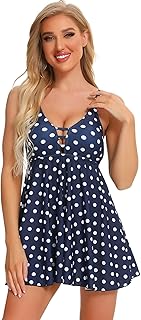 Sponsored Ad - FINWANLO Womens Tankini Swimsuits Tummy Control Swimwear Two Piece Bathing Suits with Boyshorts Swimdress