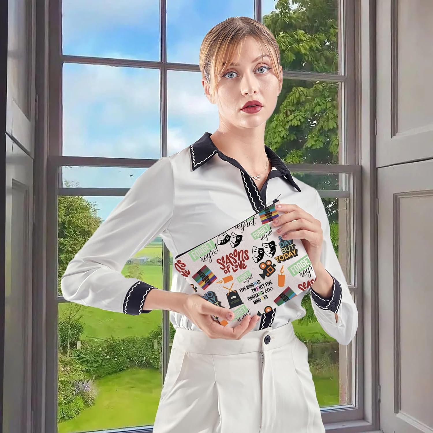 WCGXKO Musical Theatre Quotes Zipper Pouch Musical Gift Song Lyrics Zipper Pouch Makeup Bag (600 bag) - Image 6