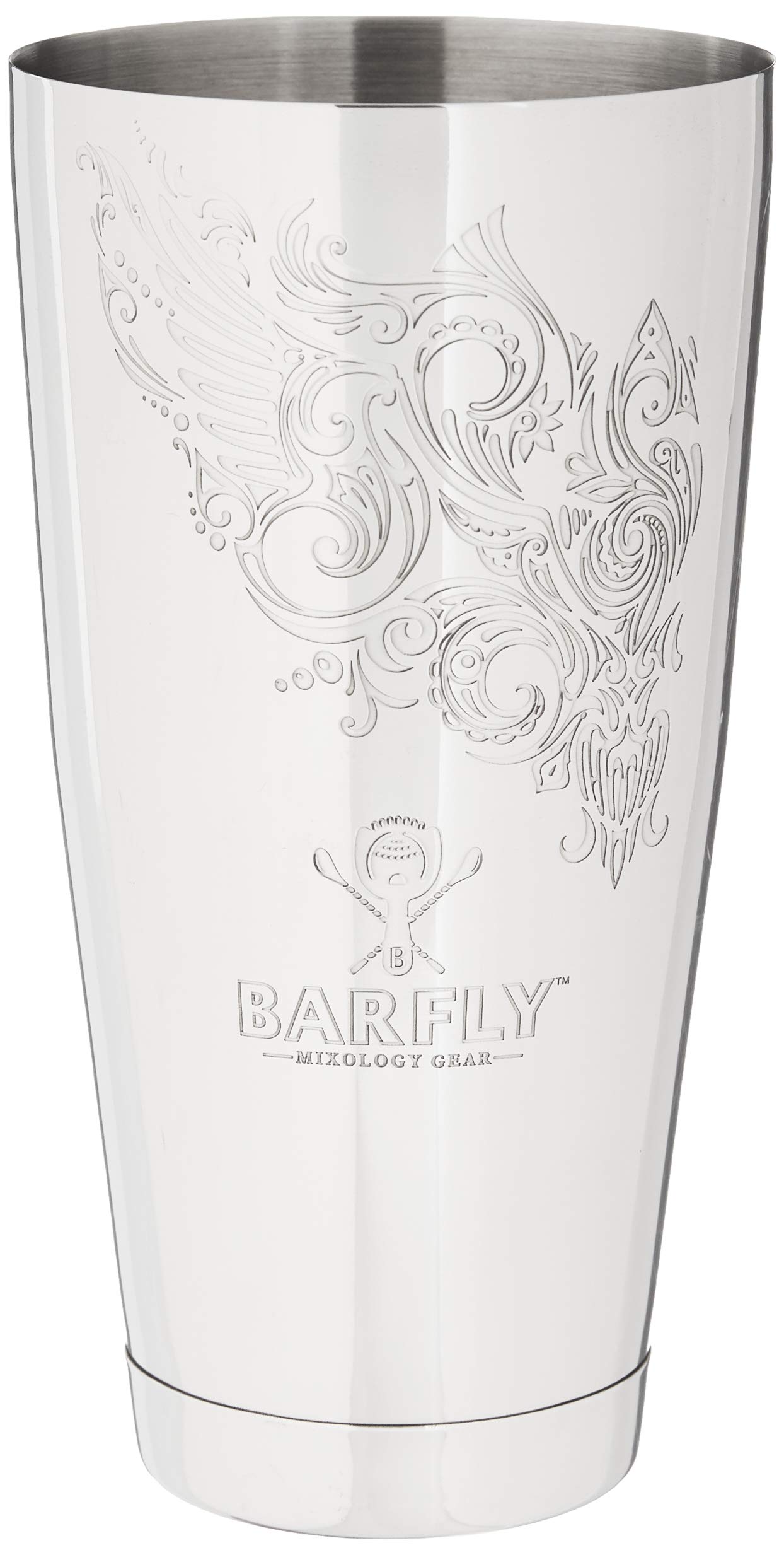 Barfly M37008MER Cocktail Tin, Large 28 oz (828 ml), Stainless Steel, Logo Etch