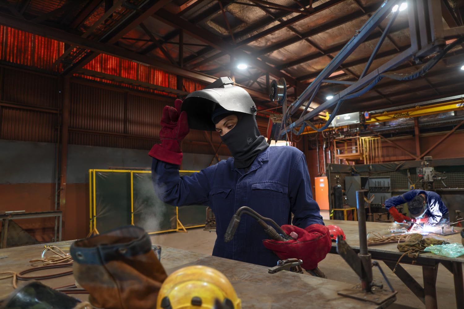 Buff Fire Resistant Balaclava, Verdugo Hecho con Tejido Ignífugo y Antiestático Nomex, Azul