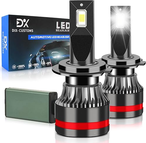 Miniatura 1 de Bombillas LED H7, actualización 2024, 12 chips LED blanco frío de 6500 K, 20,000 lúmenes, 400% de brillo superior, 60,000 horas de vida útil, Plug