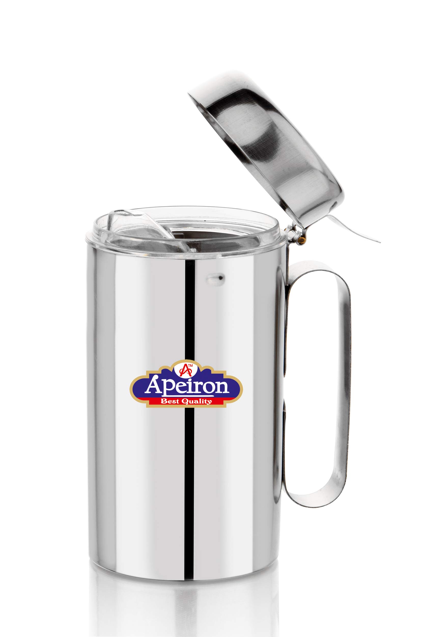 Apeiron Stainless Steel | Oil Dispenser | Transparent Nozzle | Cooking Oil Dispenser | Oil Stopper | Oil Pourer | Sliver | (500ml Pack of 1) 3