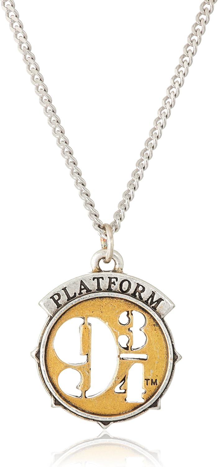 Alex and Ani Harry Potter Platform 9 3/4 Charm Necklace, Two Tone, Silver