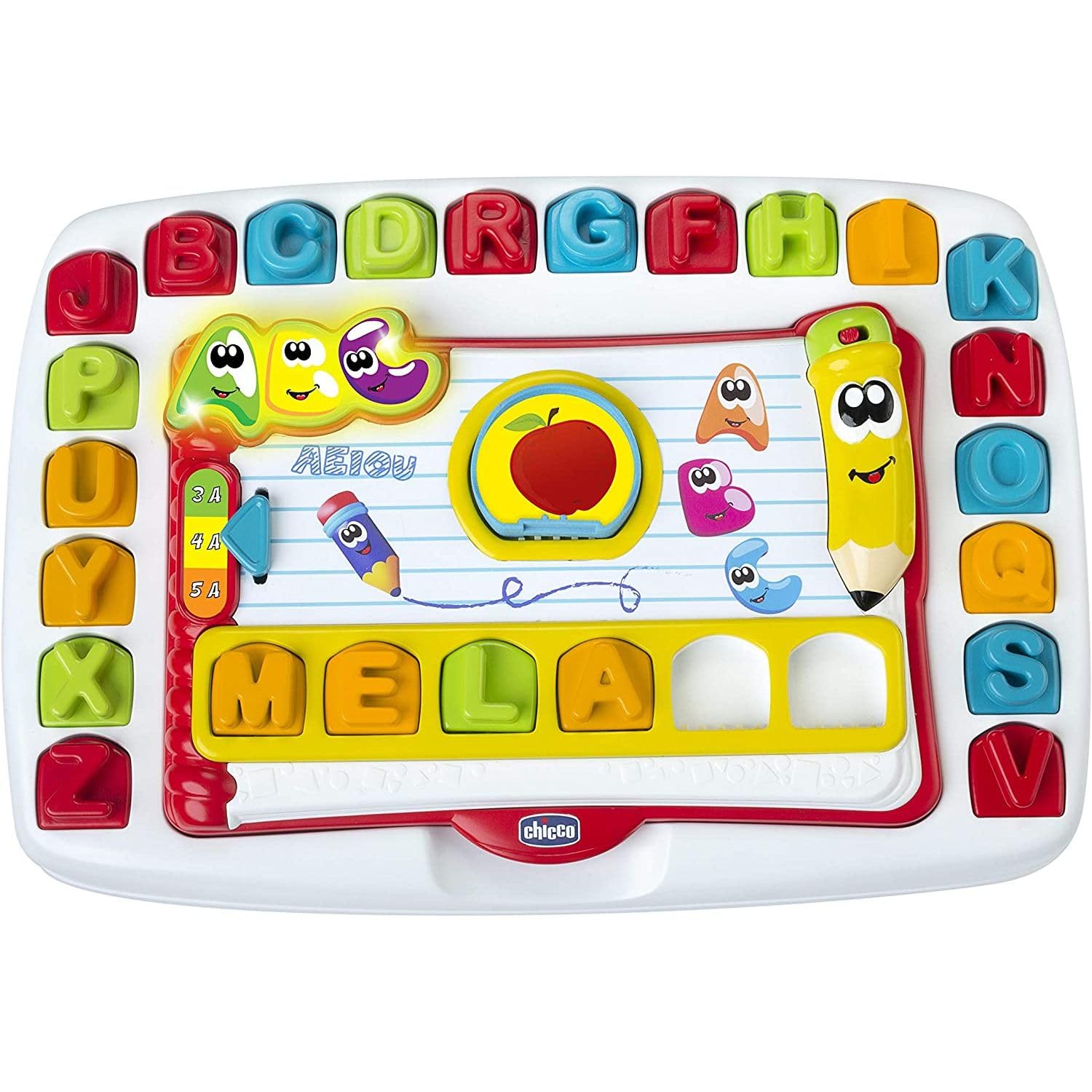 Chicco Banco Scuola Leggi e Impara Edu4You Bambini, Gioco Educativo Evolutivo Elettronico e Parlante per Imparare le Lettere dell'Alfabeto, Ispirato al Metodo Montessori, Giochi per Bambini 3-6 Anni