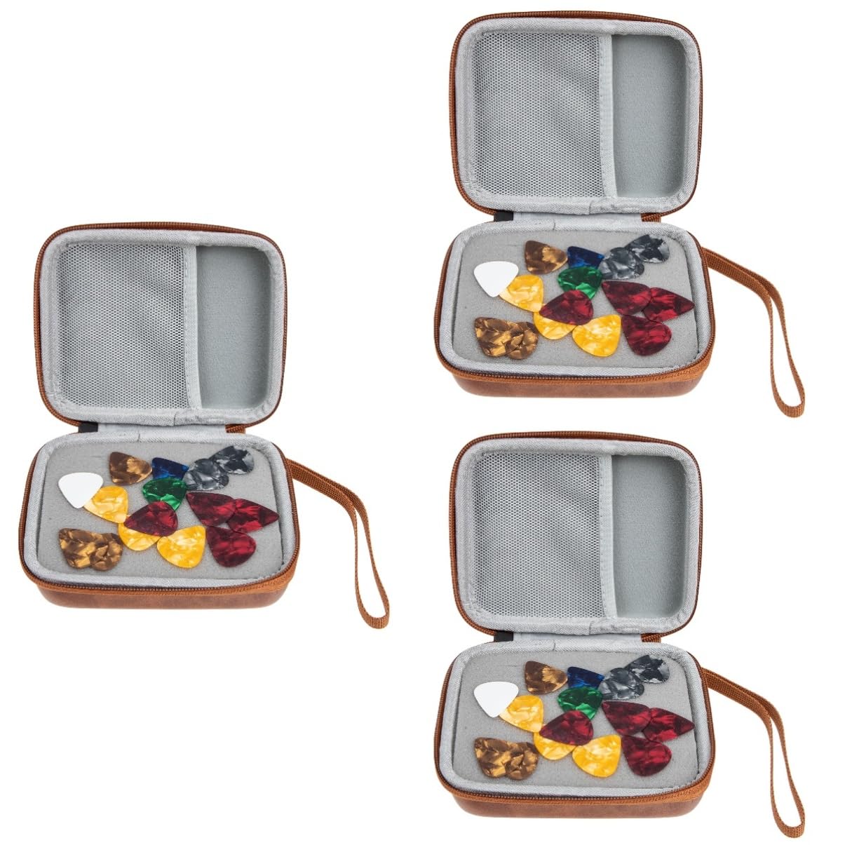 TOYANDONA 3juegos Púas De Guitarra Folk Con Estuche De Almacenamiento Púas Ligeras y Duraderas Accesorios Prácticos Para Guitarras Eléctricas y Acústicas Aleatorios