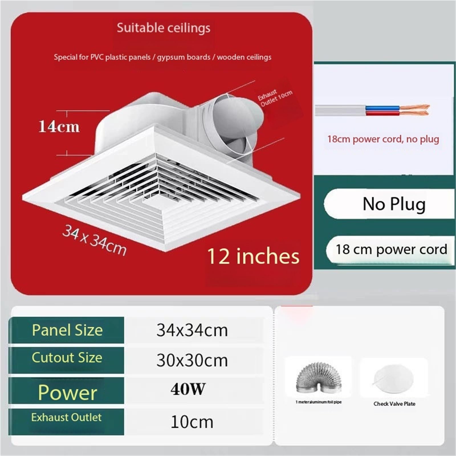 Installare ventilatori e di scarico Garage