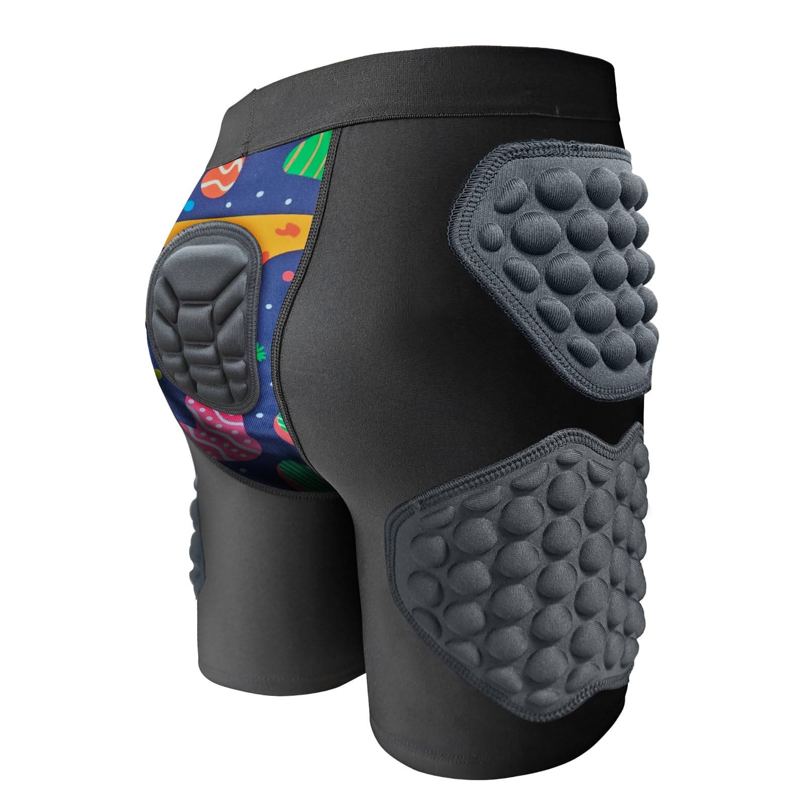 Topeter Youth Padded Undershorts Boys Slider Shorts Girls Protective Padded Shorts Hip Protection for Skateboard Butt Padded Short Pants Yellow YS โ image 1