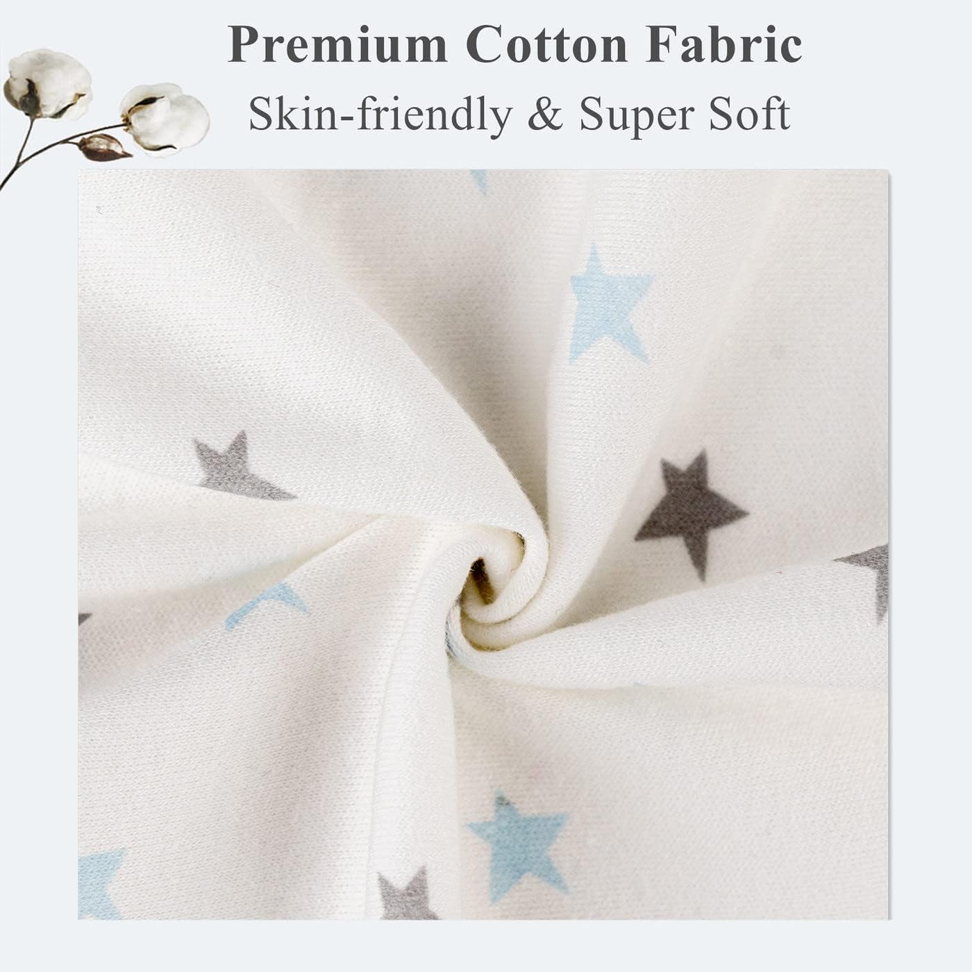 TURMIN Baby Sleeping Bag 1.0 Tog 12-24 Months 100% Cotton Toddler Sleep Sack, Sleeveless Baby Sleep Bag, Star - Image 4
