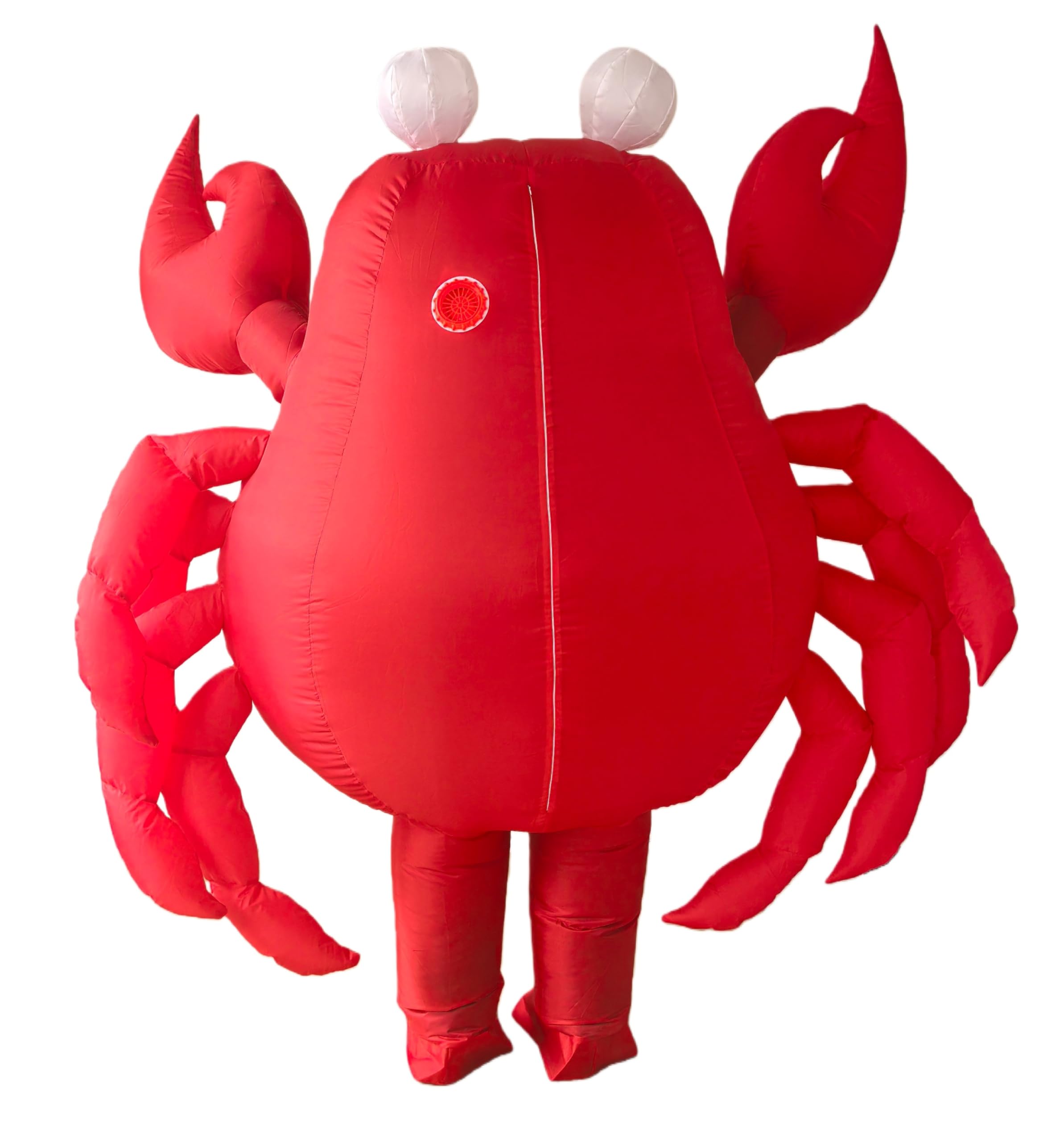 Disfraz inflable de cangrejo para adultos, disfraz de mascota de cuerpo completo de poliéster rojo, disfraz unisex de carnaval con temática de animales