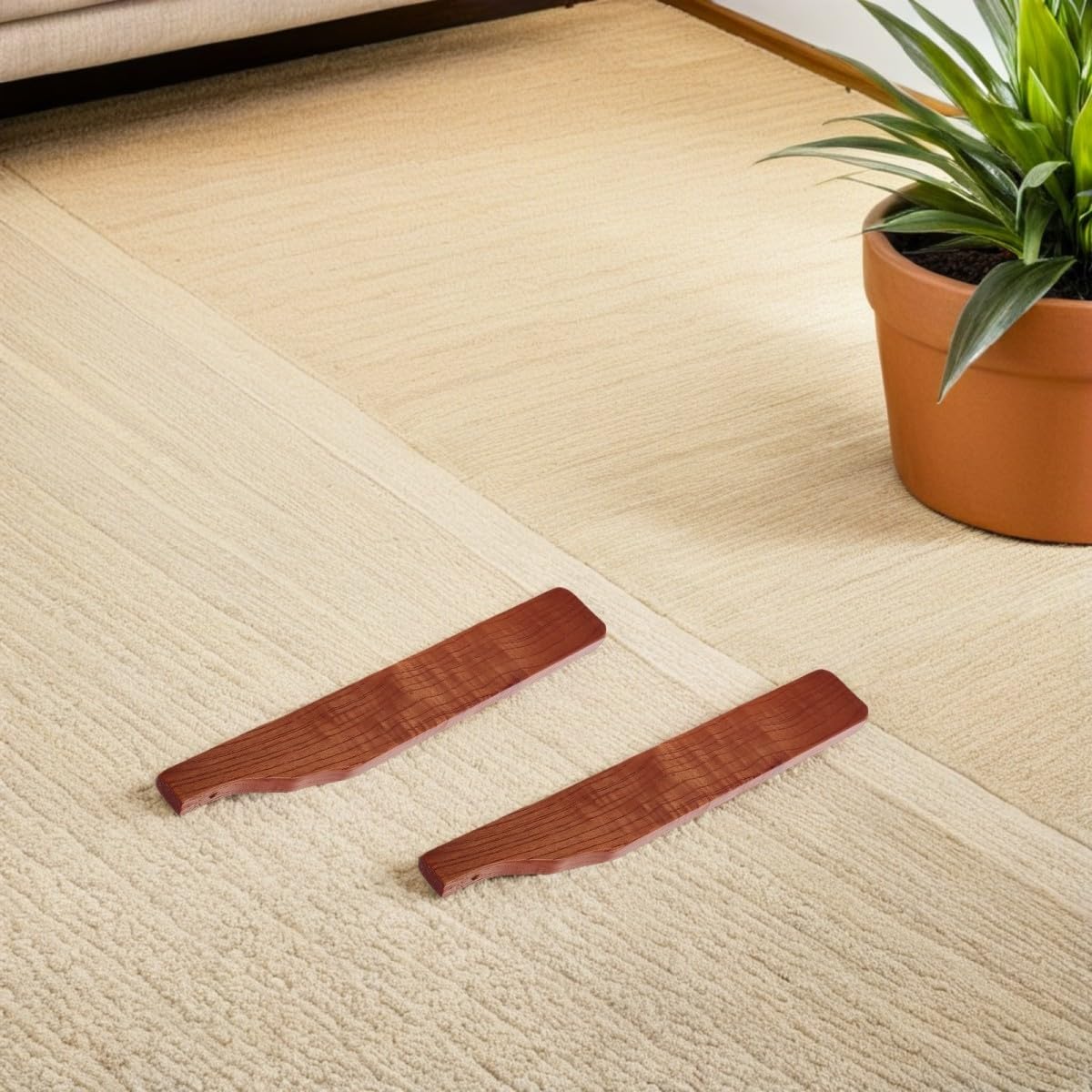 EXCEART Braccioli per Sedia Reclinabile in Legno Supporto in Ferro, 2 Pezzi Resistenti alla Deformazione, Compatibilità per Balcone e Ufficio Lounge