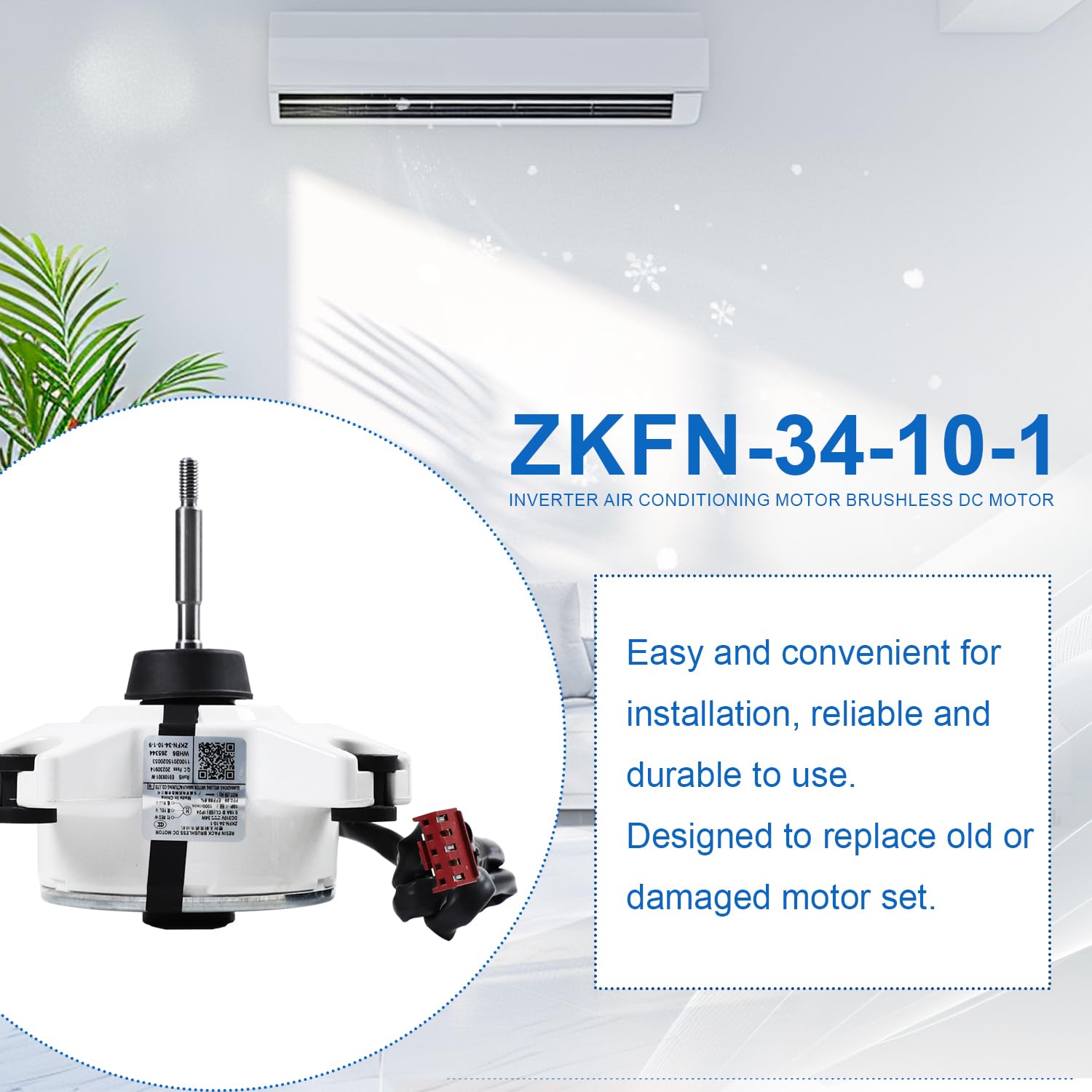 ZKFN-34-10-1 Inverter Klimaanlage Motor Brushless DC 310V 34W 0.16A