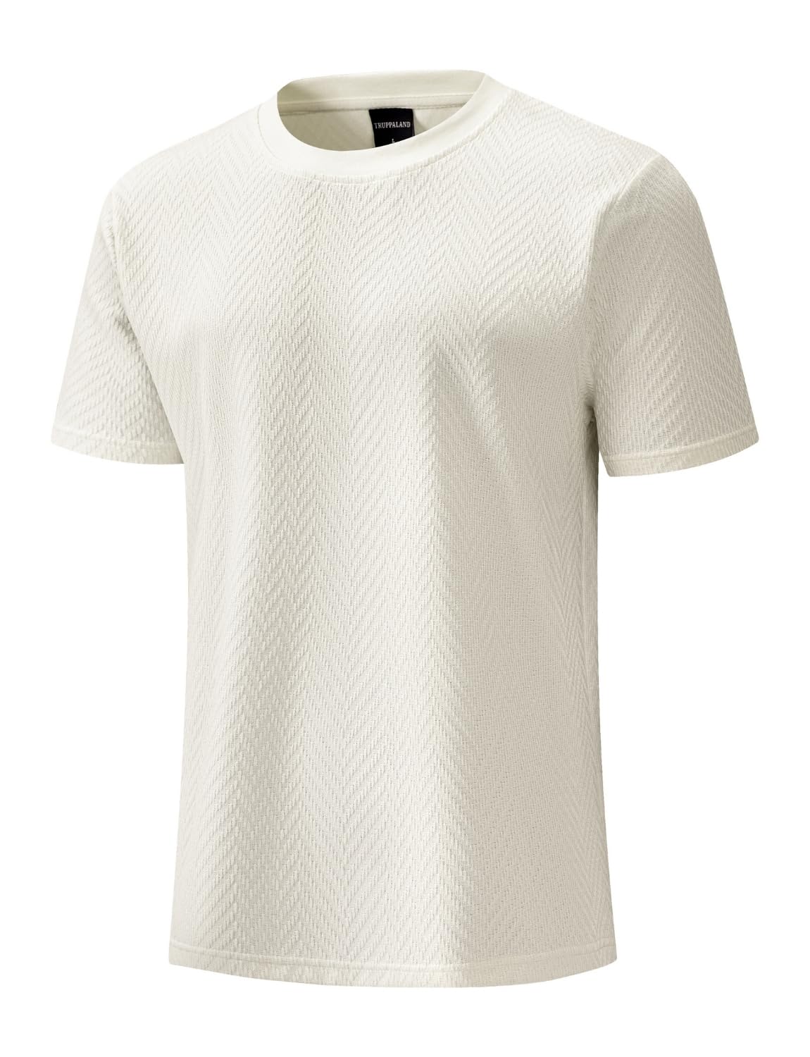 Mens Knit T-Shirts, Casual Short Sleeve Crewneck Pullover T-Shirt Jacquard Tees
