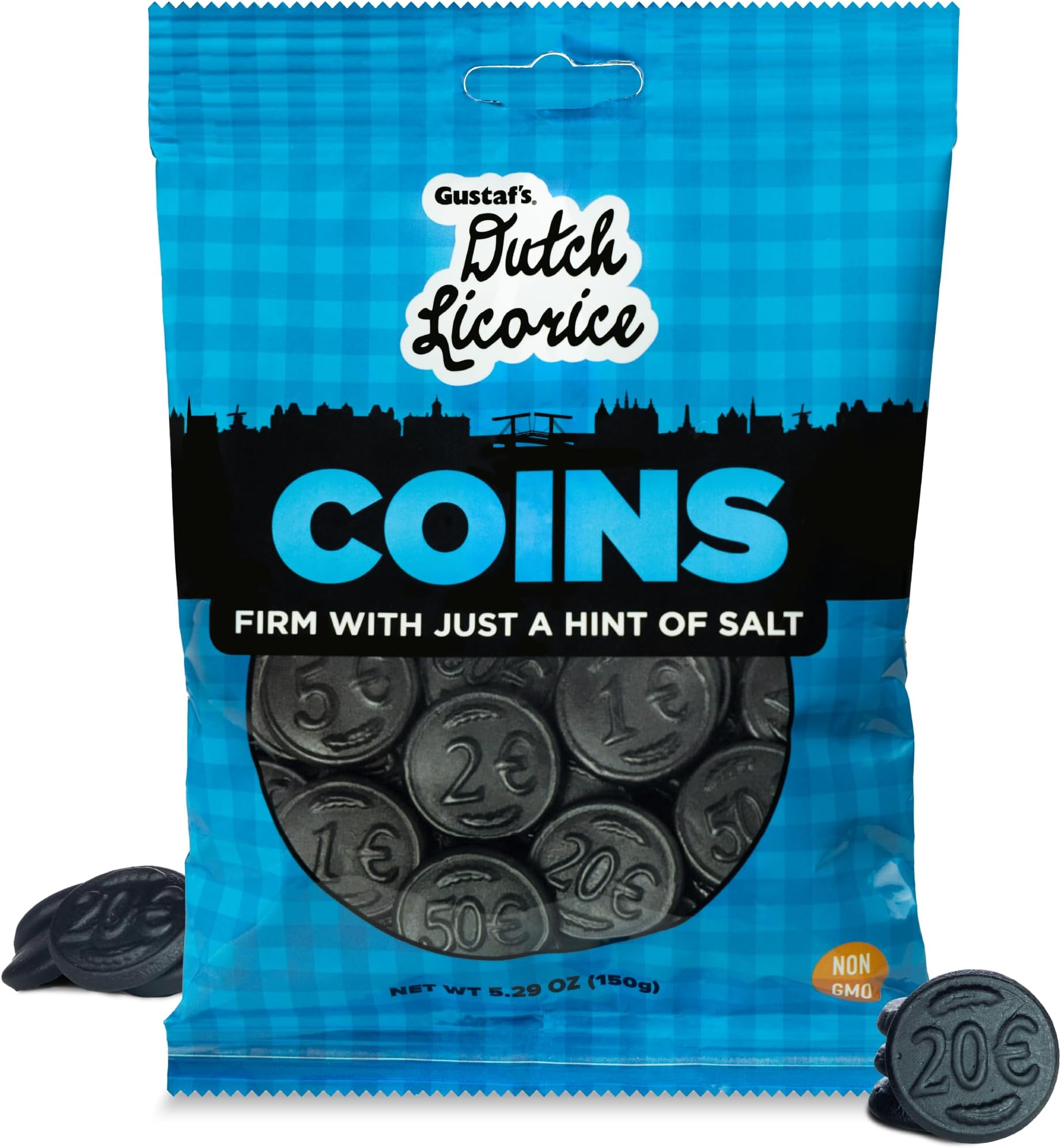 Gustaf's Dutch Licorice Coins - Bag of 5.2oz - 150g
