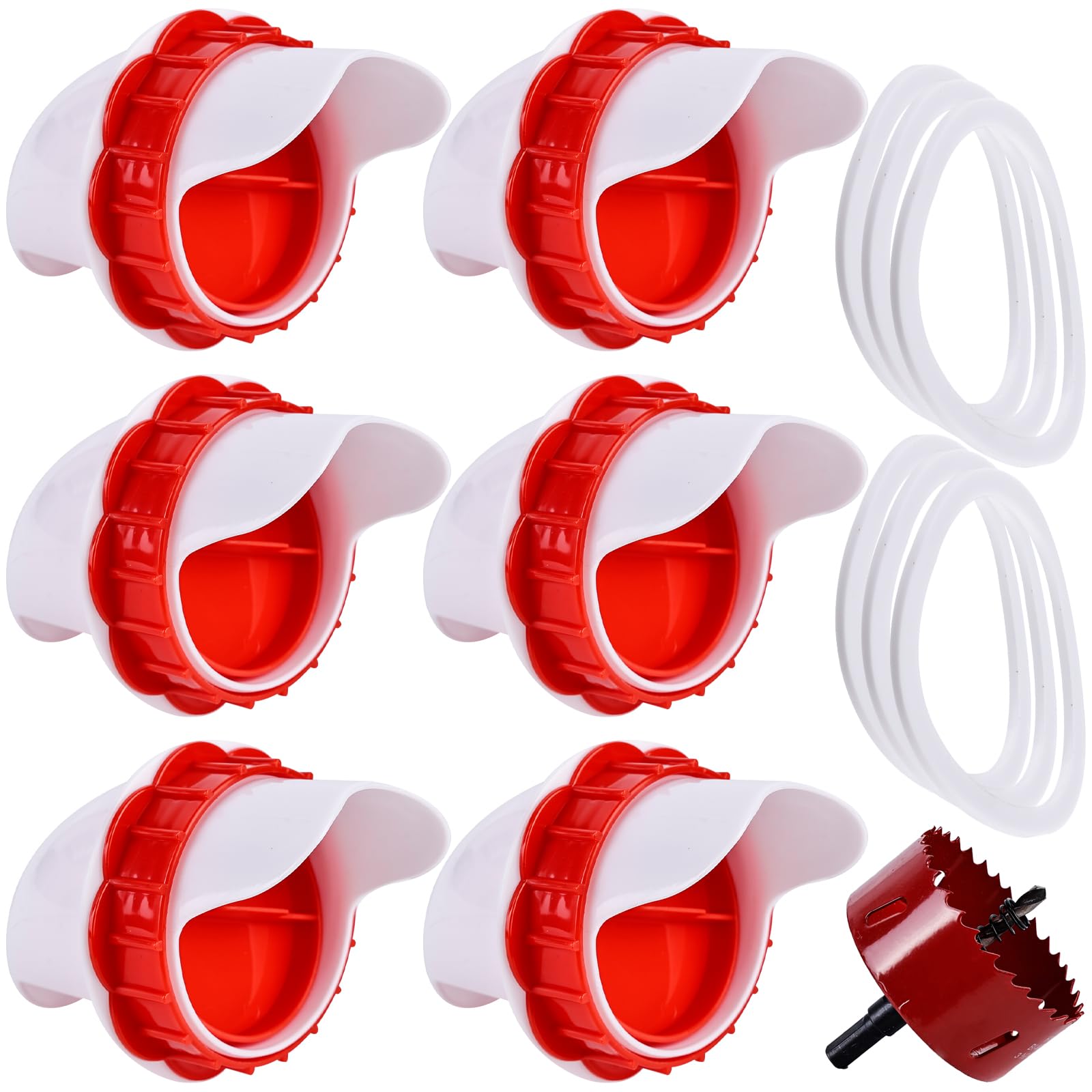 6 Mangiatoie Automatiche Per Polli - Set Con Abbeveratoi Antispreco E Kit Montaggio - Foto 5