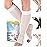 Made in USA - Sheer Compression Socks for Women Circulation 15-20mmHg - Compression Knee High Stockings with Open Toe for Arthritis, Swelling, Lymphedema - White, Small - A111WH1