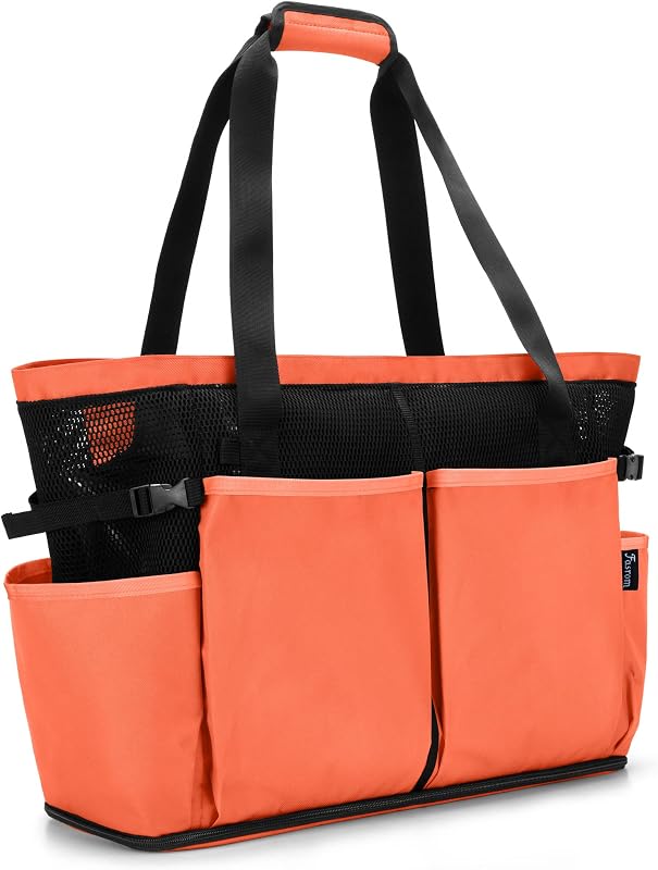 Extra Large Mesh Beach Bag with Zipper Bottom for Pool