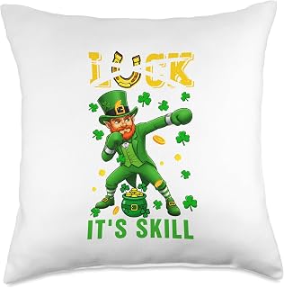 It's Skill St. Patrick's Day Proud Costume Boxing Player Throw Pillow