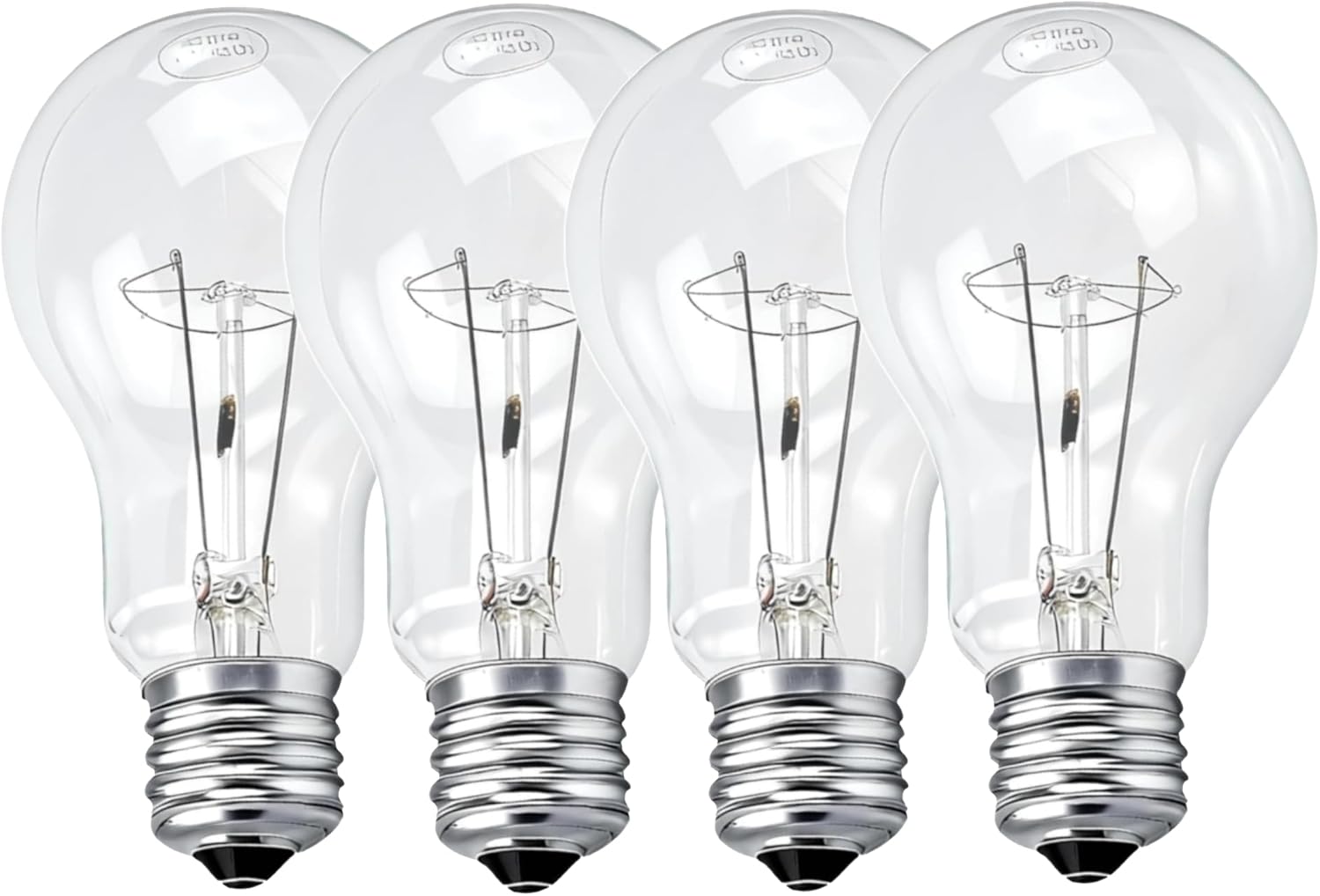 A19 150 Watt Light Bulbs, A19 150 WATT Incandescent Bulb Shatter Resistant Rough Service Light Bulb,Dimmable, 150W Equivalent, High Brightness 2700K Warm White (4PACK)