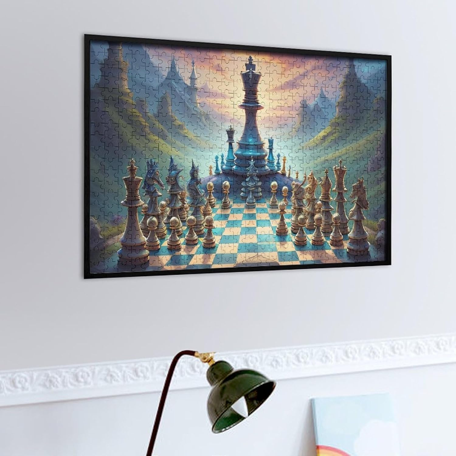 Chess Chessboard Jigsaw Puzzles 1000 Pieces for Adults Puzzles for Adults and Home Decoration 1000 Pcs