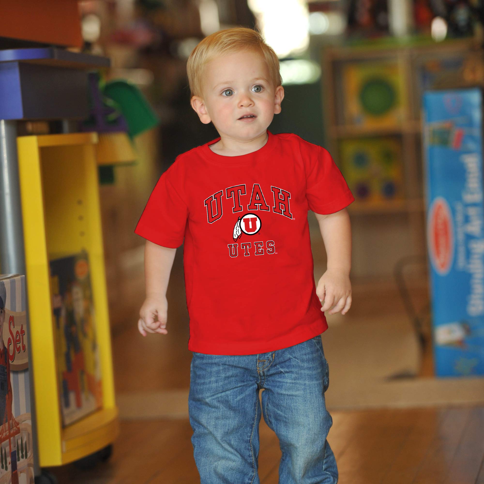 College Kids Utah Utes Toddler Short Sleeve Tee (3T) Red