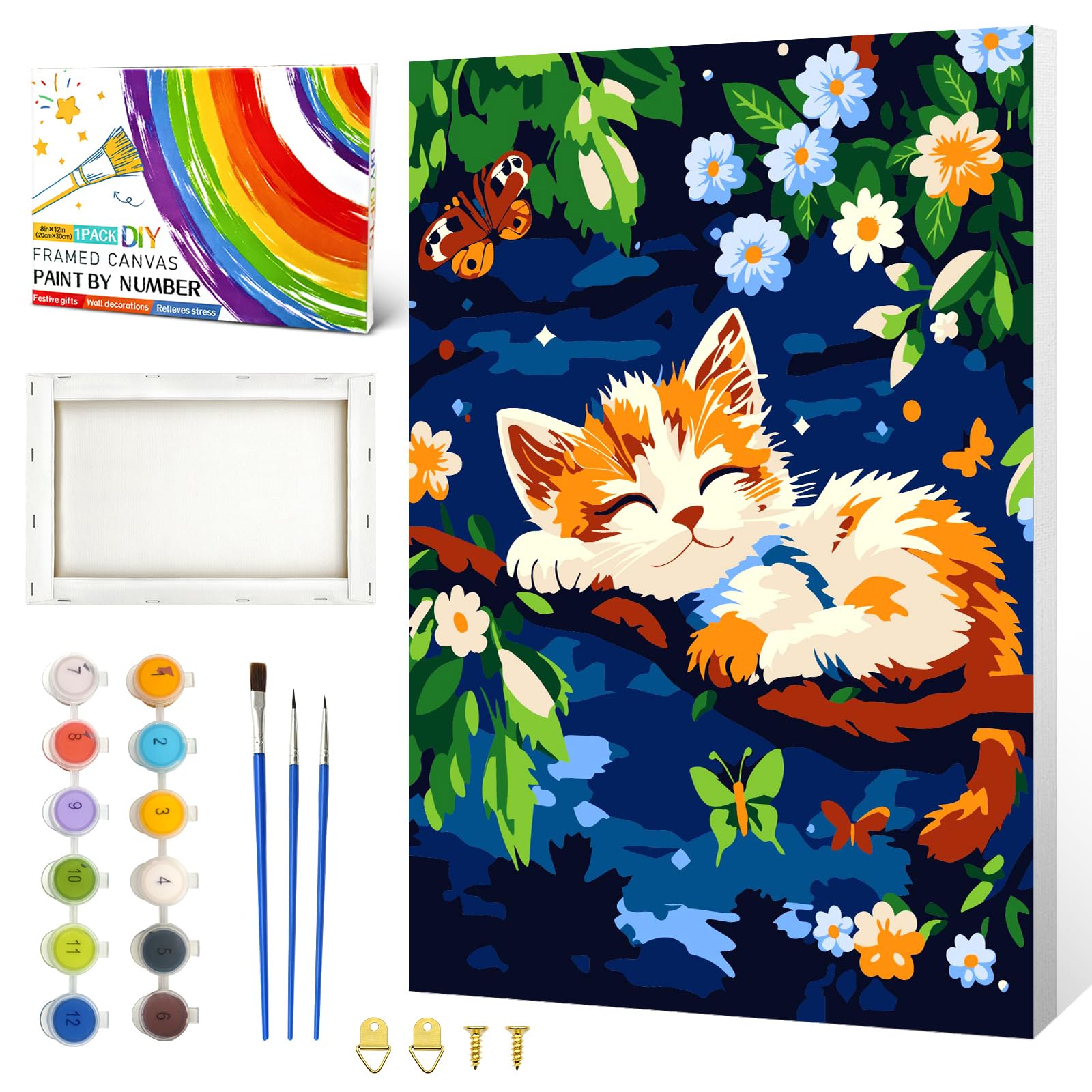 ZTOTZ Paint by Numbers for Adults Beginner,Cat Sleeping on the Tree