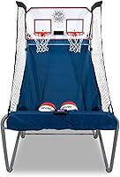 Vista 10 de Pop-A-Shot - Home Dual Shot Juego de baloncesto arcade para el hogar Aro de puntuación con sensor, 16 modos de juego, 7 bolas Plegable para un