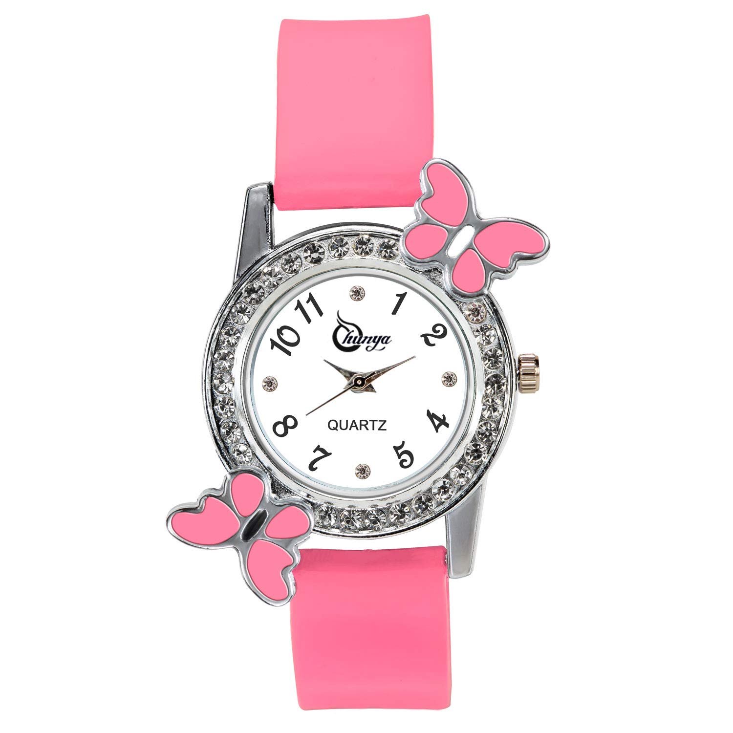 Shunya Analogue Girls Watch (White Dial Pink Colored Strap) (B08G53QHSP) Amazon Price History, Amazon Price Tracker