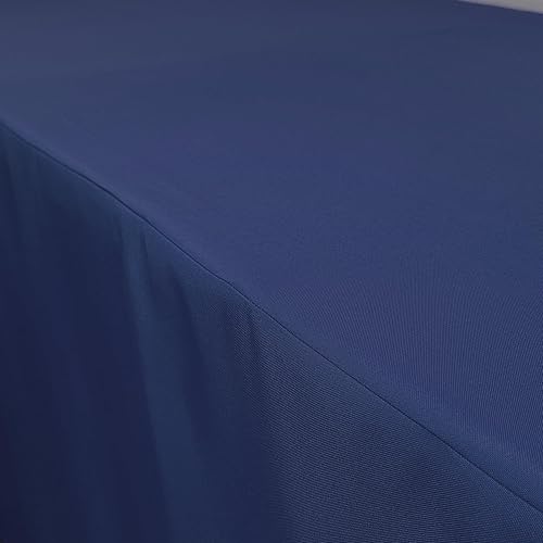 Miniatura 3 de YOUR CHAIR COVERS - Mantel rectangular de poliéster ajustable de 4 x 24 pulgadas, color azul marino, funda de mesa de boda de alta calidad