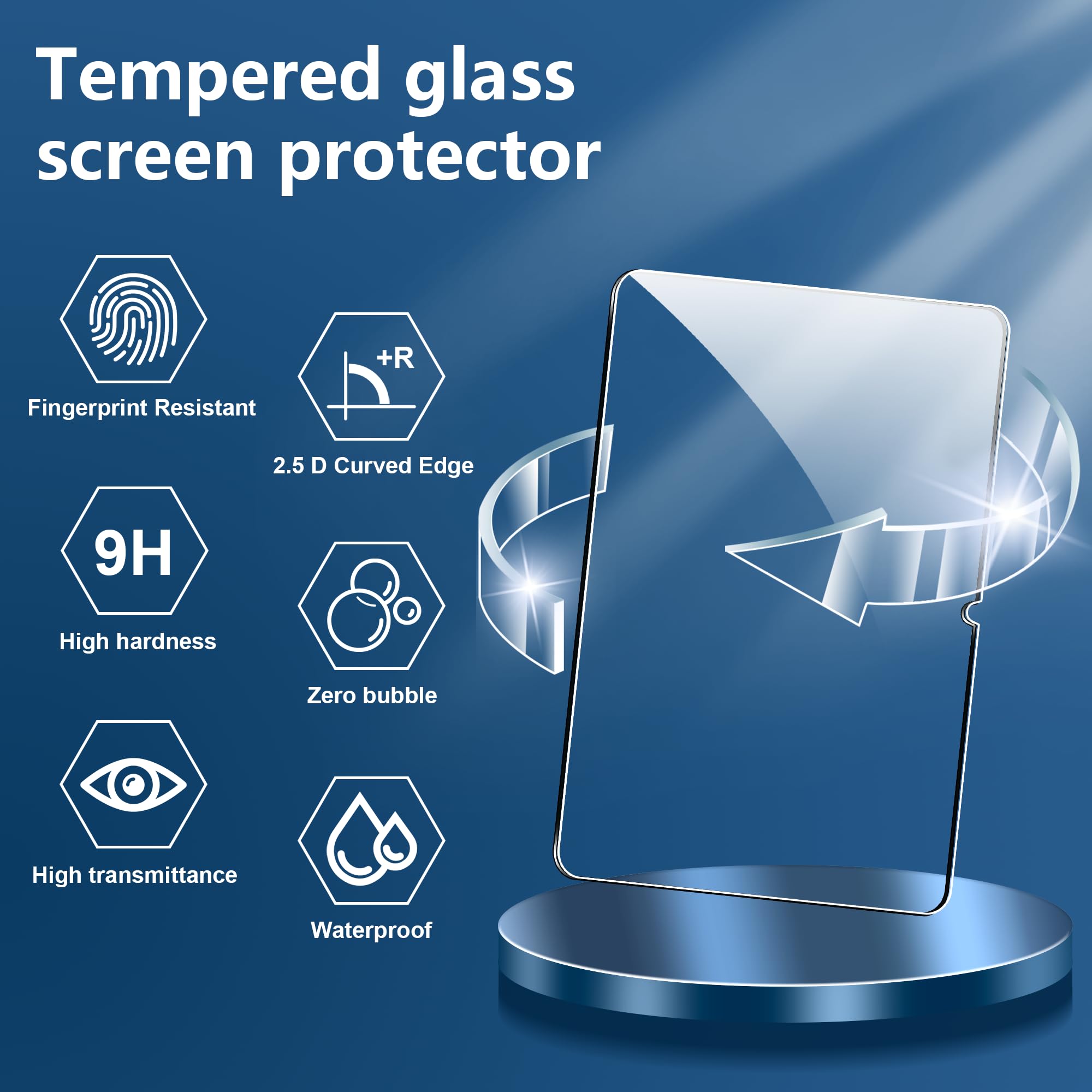 Fitudoos Vetro temperato Pellicola Protettiva per Xiaomi Redmi Pad 2/Pad 2 Play 11 Pollici 2025, 2 pezzi