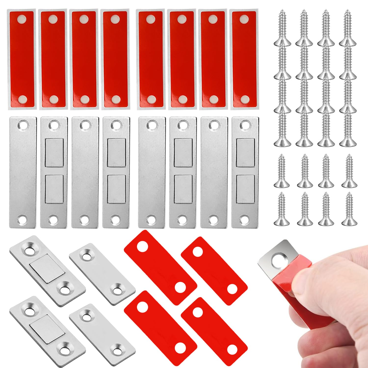 Ainiv Magnetini Per Armadi - 4 Calamite Forti Per Chiudere Porte E Cassetti Senza Viti - Foto 11