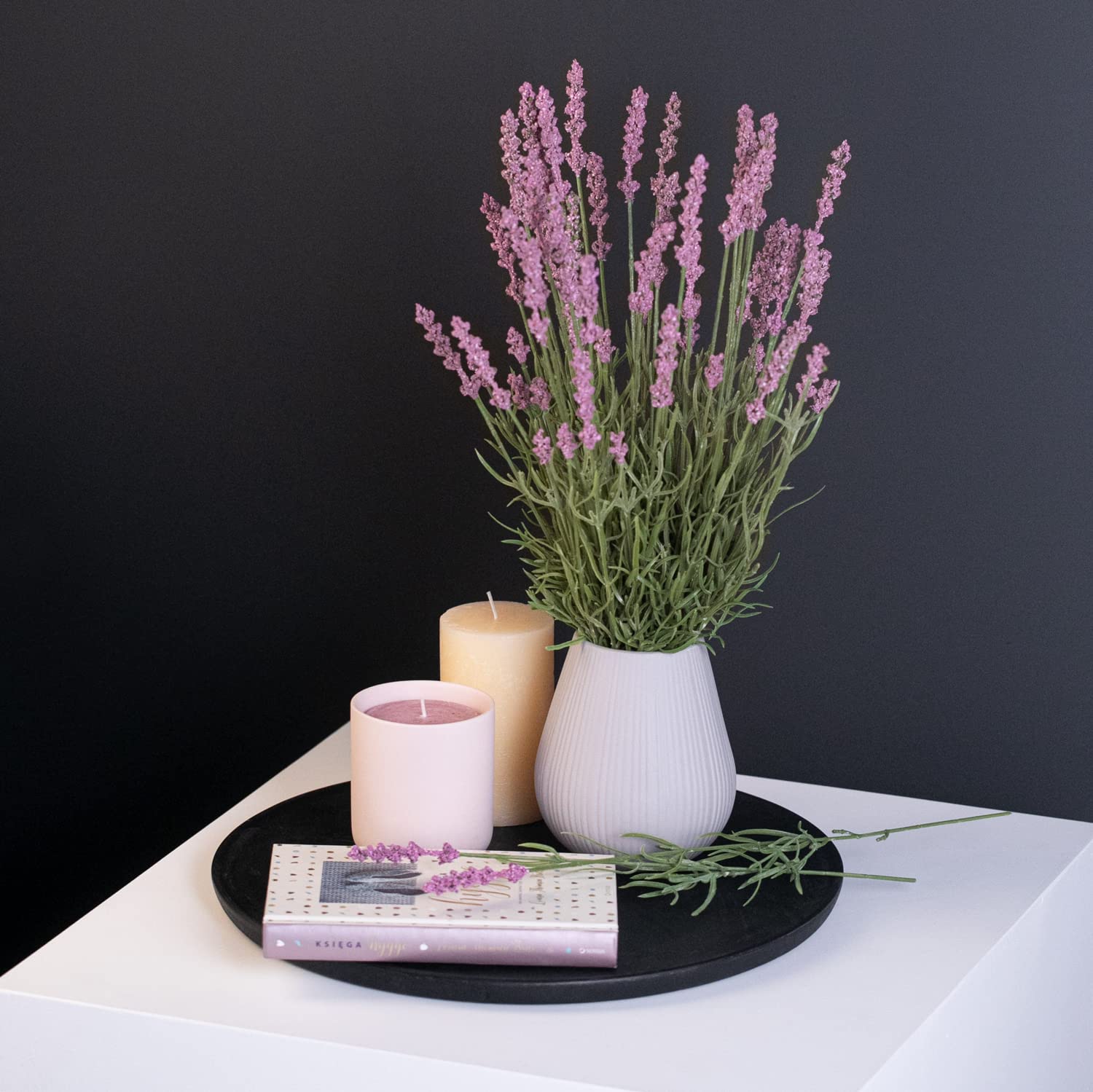 AmeliaHome Kunstblumen künstliche Pflanzen Dekoration 10 Stücke Lavi Violett 18 cm