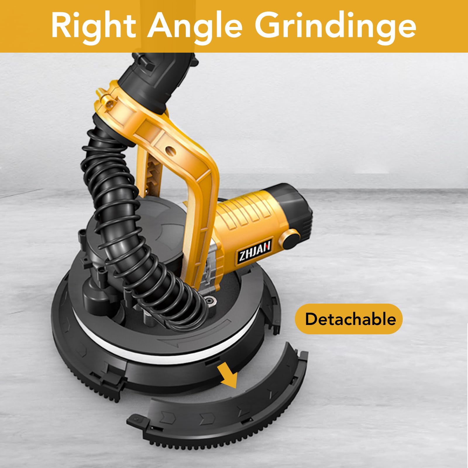 Levigatrice per Muro 880W, Giraffa Levigatrice con Aspiratore Integrato per Cartongesso e Intonaco, 5 Velocità Regolabili 1000-2100 RPM, Impugnatura Telescopica, Luce LED, 12 Dischi Abrasivi
