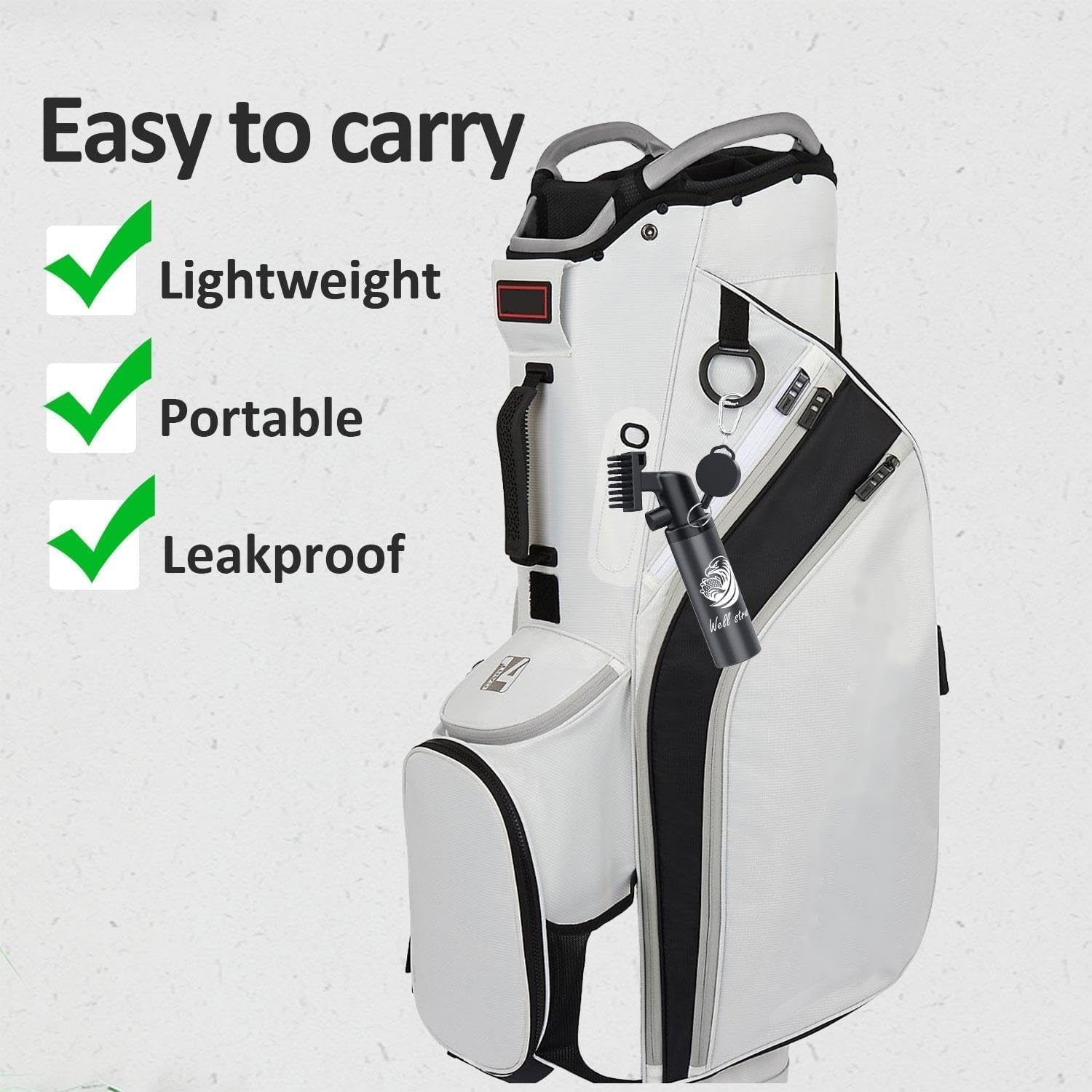 4oz Golf Club Cleaner - Pro Golf Club Brush and Golf Cleaning Bag with Clean Face Liner & Dry Exterior, Ergonomic Trigger, Groove Cleaner & Retainer Clip, Essentials Golf Accessories - Image 6