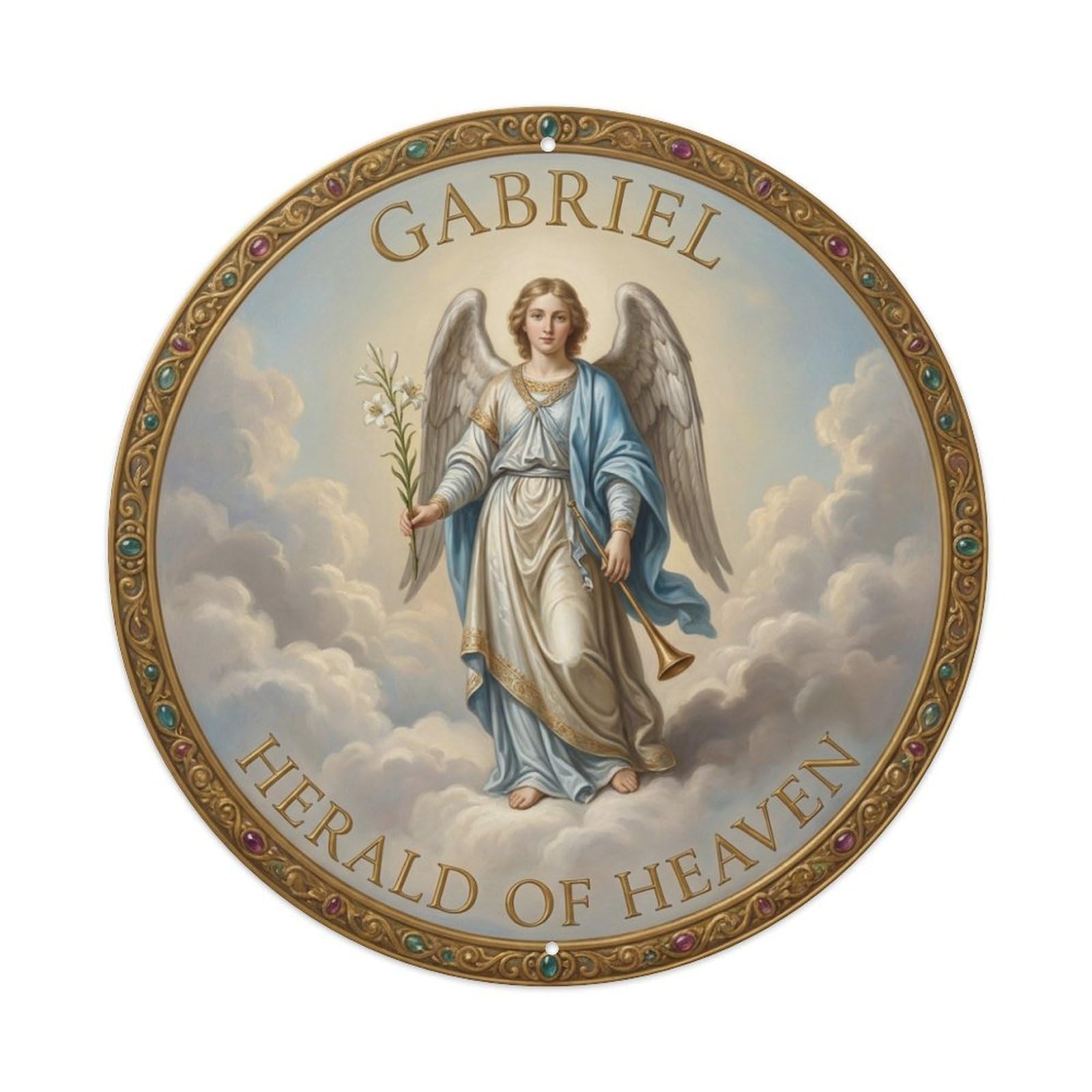 Herald of Heaven Archangel Gabriel Divine Voice Metal Tin Sign