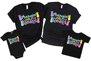 Hanging With My Peeps Shirt: Easter Day Shirts For Boys Girls And Women