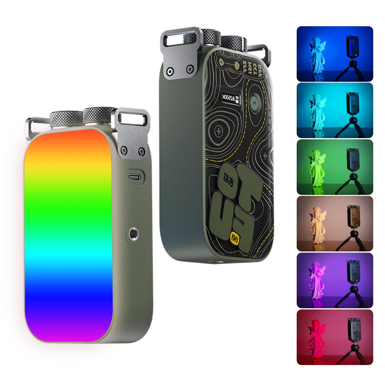 Photoolex RGB LED Videoleuchte, Tragbare Kamera Licht,7500mAh Akku TOFU-BRO