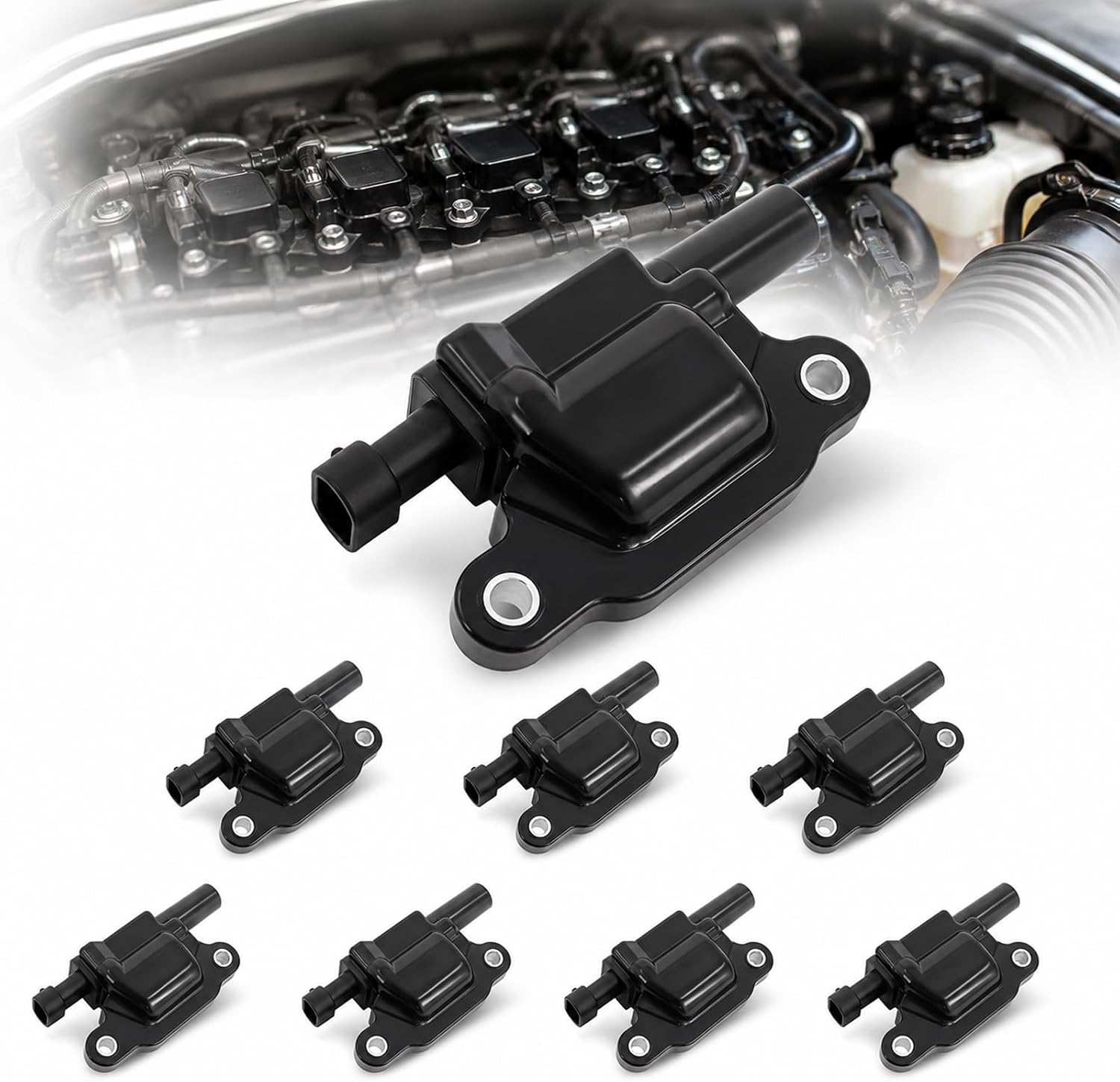 M8-48322 Spark Plug Ignition Wires Set Compatible with Chevrolet Chevy Silverado Tahoe Suburban Avalanche GMC Sierra Yukon Cadillac Escalade V8, Replace for 48322 48322R (8 PCS)