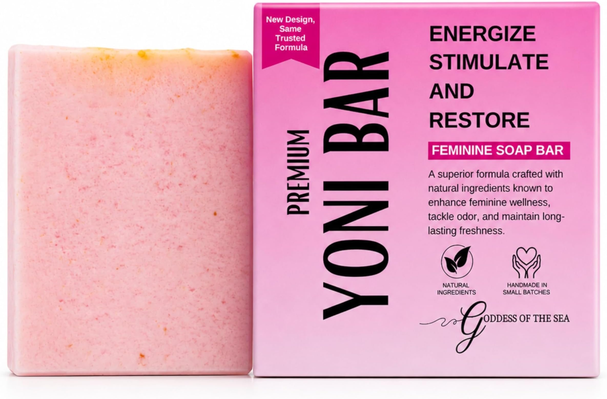 Goddess Of The Sea Beauty Bar Premium Yoni Bar – pH Balance Feminine Wash – Natural Ingredients Feminine Care Daily Oil Great for Razor Bumps, Dryness, BV, Odor – 3oz Yoni Bar
